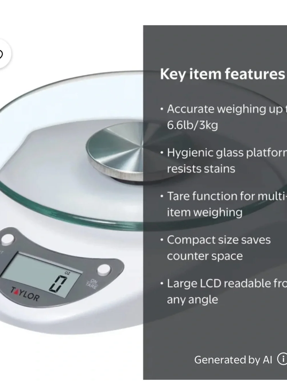 Taylor Digital Kitchen Scale